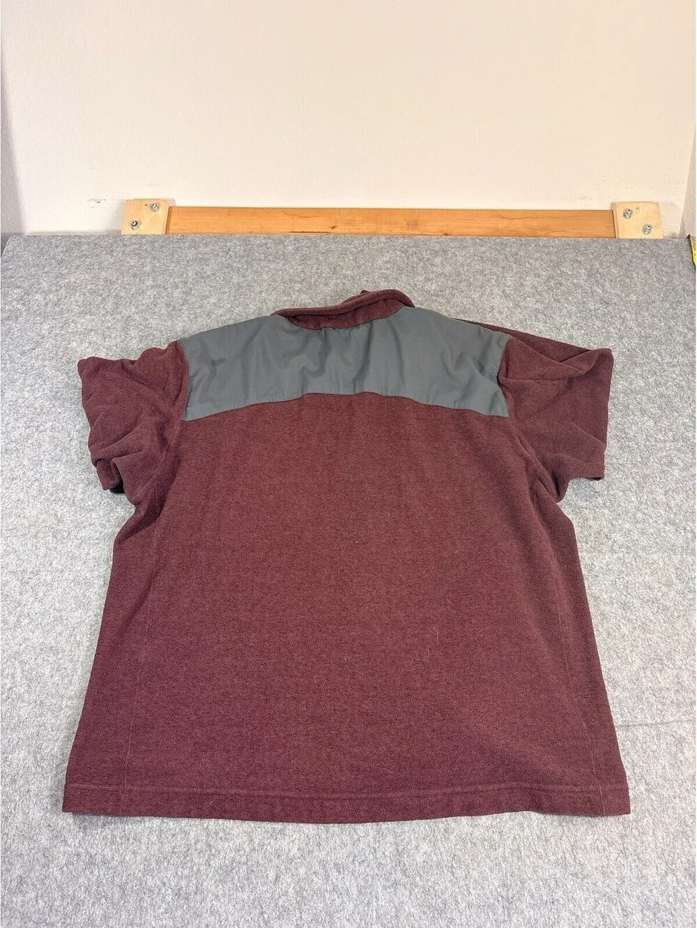 Patagonia Finmark 1/4-Zip Wool Blend Sweater Mens XL Burgundy